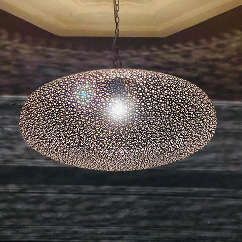 Handcrafted Moroccan Brass Pendant Light - Boho Elegance (PL 1061)